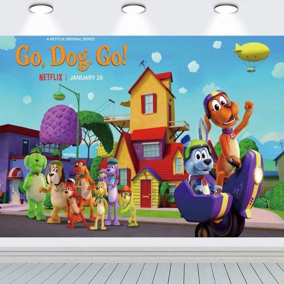 Go Dog Go Party Supplies Background Backdrop Taspestry Banner Poster Decor Decorations