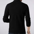 thumbnail image 5 of Mens Double Pocket Sweater Coat Solid Color Sweater Cardigan Coat, 5 of 7