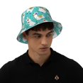 thumbnail image 4 of Fotbe Cartoon Llamas Sombrero Tipo Pescador con Estampado – Sombrero de Sol de Algodón de Moda para Playa, Golf, Pesca, 4 of 6
