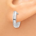 thumbnail image 3 of 14K White Gold Earring Hinged Huggie Women'S 8 mm 3, 3 of 4