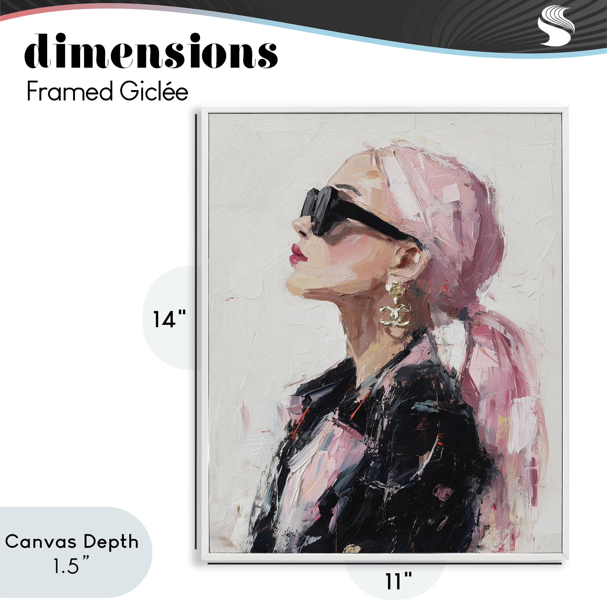 Stupell Industries Pink Daydream Impression White Framed Giclee Art, design by Svetlana Aleynikova
