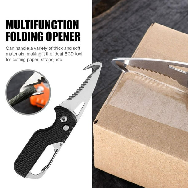 Caja abierta de bolsillo al aire libre portátil plegable cuchillo de hoja plegable herramienta de emergencia Hugtrwg Para estrenar