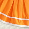 thumbnail image 5 of mgoYE Toddler Baby Girl Clothes 3 Months Shirt Tops Skirt Set 6 Months Toddler Girl Clothes Halloween Cheerleading Clothes|Orange 18-24 Months, 5 of 7