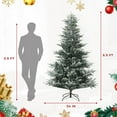 thumbnail image 6 of IDEALHOUSE Prelit Rose Gold Tinsel Christmas Tree with Warm White Lights, Snowy Branches & Metal Stand, 9ft, 6 of 8