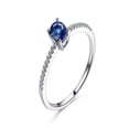 thumbnail image 1 of Limited Time Sale 1.25 carat Sapphire and Diamond Engagement Ring in 10k White Gold for Women, 1 of 2
