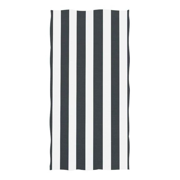 Oversized Beach Towel Extra Large Absorbent Microfiber Bath Towels Soft Quick Drying Dark Gray and White Striped 74"x37"