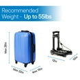 thumbnail image 2 of RMS Folding Luggage Cart - Aluminum Hand Truck with Wheels - Collapsible and Portable for Travel, Moving and Office Use (Black), 2 of 10