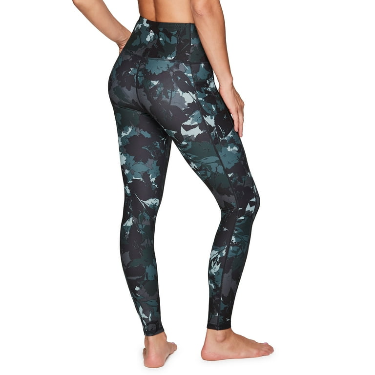RBX Active Women's Soft Tonal Floral Printed High Impact Legging With  Pockets 