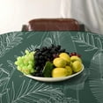 thumbnail image 3 of Green Tropical Leaves Tablecloth, Vintage Spring Plants Exotic Botanical Leaves Flowers Print Table Cloth for Party Picnic Dinner Decor 60x102in, 3 of 6