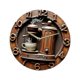 thumbnail image 4 of Reloj de pared con temática de café, colgante, silencioso, 2D, para decoración del hogar, con números arábigos, reloj decorativo para cocina y, 4 of 9