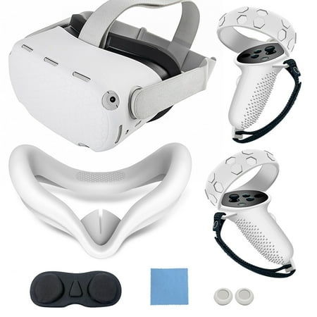 Kit De Housse De Protection En Silicone Pour OCULUS QUEST 2 VR - Blanc