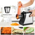 thumbnail image 5 of Adnoom Professional Cheese Grater 5 in 1 Vegetable Slicer/Salad Maker/Slicer/Shredder/Spiralizer， for Fruits, Vegetables, Cheese 250W, 5 of 12