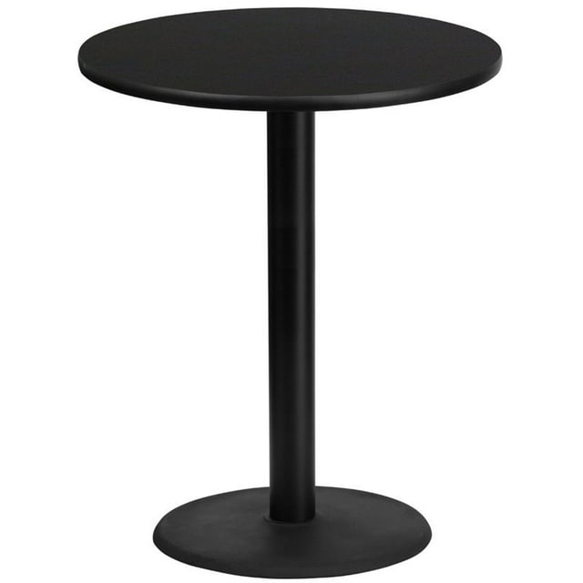 Bowery Hill 36" Round Restaurant Bar Table in Black