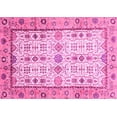 thumbnail image 1 of Ahgly Company Indoor Rectangle Abstract Pink Modern Area Rugs, 4' x 6', 1 of 4
