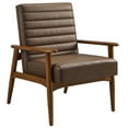 thumbnail image 1 of Modway Jensen Vegan Leather Accent Chair, Walnut Brown, 1 of 10