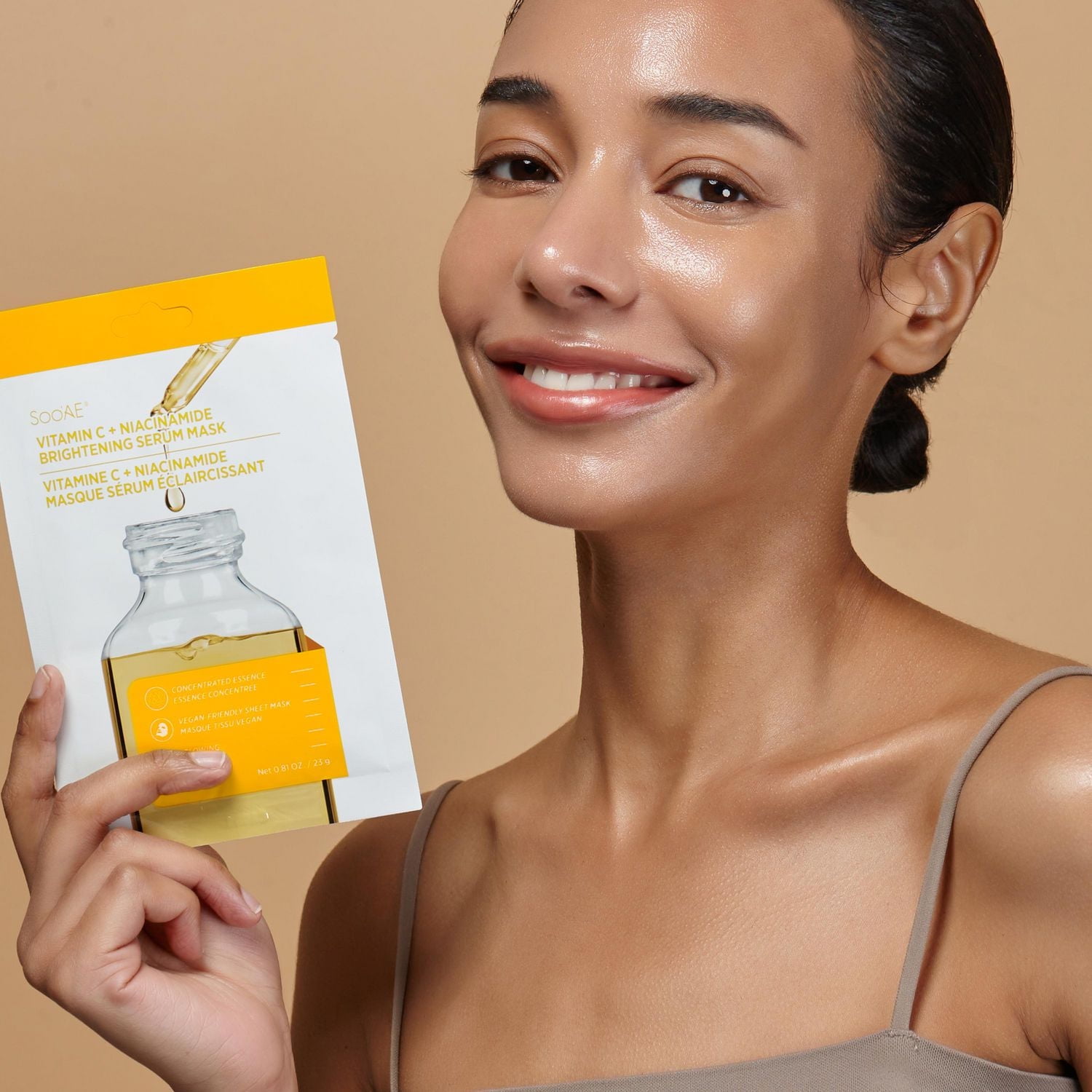 Soo'AE Vitamin C + Niacinamide Brightening Serum Mask, Volume : Net 0.81 OZ. / 23 g