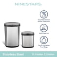 thumbnail image 3 of Nine Stars Automatic Kitchen Trash Can Combo, 13 and 3 Gallon Stainless Steel Motion Sensor Garbage Bin with Soft Close Lid, Silver, 3 of 8