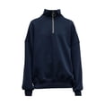 thumbnail image 4 of Sweat à Capuche Mode pour Femmes 2023 Col Rabattu Fermeture Éclair Pull Europe Amérique Hiver 2023 Nouvelle Tendance Rue Ample Décontracté Paresseux Fermeture Éclair Pull 50 % de Réduction Liquidation Costumes Halloween/noël, 4 of 9