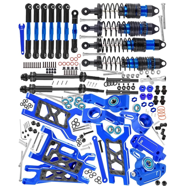 hopsupRC RC for 1/10 Slash 2WD,Slash 2WD VXL Upgrades Parts Shocks&Drive Shaft CVD&Front Rear Suspension A Arms&Caster Block&Steering Blocks&Rear Stu