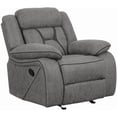 thumbnail image 4 of Home Square 3 Piece Modern Faux Suede Reclining Living Room Set Black/ Grey, 4 of 8