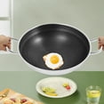 thumbnail image 3 of 13.19" Stainless Steel Frying Pot – 410 Grade, Honeycomb Non-Stick, Tempered Glass Lid, Multi-Use Stove Compatible – Healthy Cooking for 3-4 People, 3 of 13