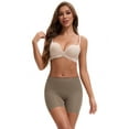 thumbnail image 4 of Unique Bargains Seamless Tummy Control Butt Lifter Thigh Slimmers Slip Shorts L Brown, 4 of 6
