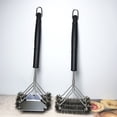 thumbnail image 3 of BBQ Bristles Grill Brush, Heavy Duty Grill Cleaner Brush Scrubber, Stainless Steel Grill Brush, Y Shape BBQ Brush with Long Handle & Extra Wide Head, Grill Cleaning Tool, 1 Pcs, 12.2x6.41", 3 of 8