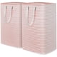 thumbnail image 1 of Cesto de ropa Lifewit, tamaño grande, plegable, 2 unidades, 160 L, color rosa, 1 of 9
