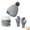 Grey, variant on 3 Pieces Winter Hat Neck Warmer Touchscreen Gloves Set Women's Knitted Yarn Warm and Plush Thick Winter Scarf Gloves Hat Knit Thick Scarf Beanie Hat Scarves Set Gifts for Women