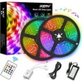 thumbnail image 1 of Luz LED Bluetooth con tiras de luces cortables de 32,8 pies, tiras LED regulables para comedor, dormitorio, piso superior, cocina, porche, escritorio, hotel, club, bares, vehículo, barco, TV, estudio, 1 of 7