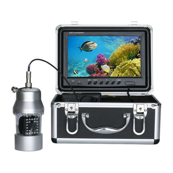 9 Inch DVR Recorder 15m 30m Underwater Fishing Video Camera Fish Finder Color Waterproof 22 LEDs 360 Degree Rotating Came ,Cool Gifts for Fishing
