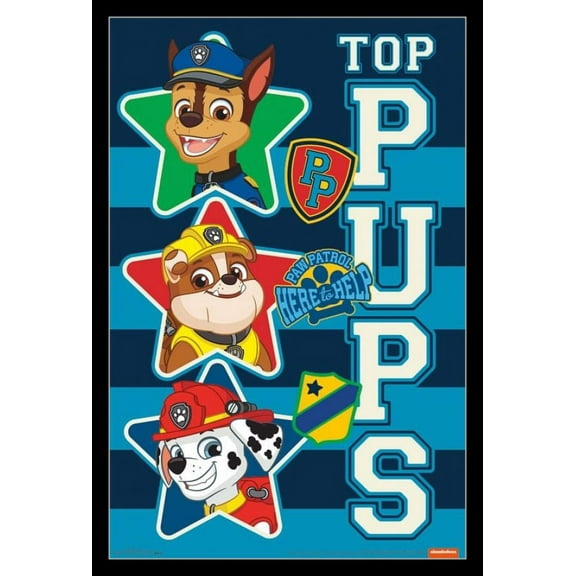 Paw Patrol - Top Pups Laminated & Framed Poster Print (22 x 34)
