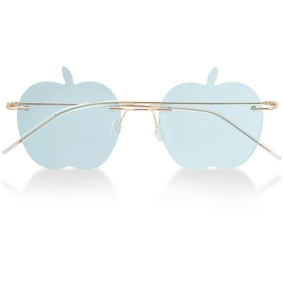 1 par de gafas de solas de gafas de gafas sin borde de moda gafas en forma de manzana para mujeres hombres