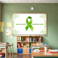 thumbnail image 2 of LUUFILx Mental Health Awareness Month Banner Green Ribbon Backdrop Decoration Event Promotion Office School Awareness Display Background Party Supplies Decor, 2 of 7