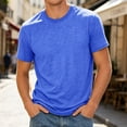 thumbnail image 2 of NinXxx Men's Summer Ice Silk Loose Stretch Breathable Cool T Shirt Blue XXXL, 2 of 4