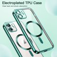 thumbnail image 3 of JETech Electroplated Case for iPhone 12 6.1-Inch, Camera Lens Full Protection, Compatible with MagSafe Wireless Charging, Shockproof Soft TPU Phone Cover (Deep Green), 3 of 7
