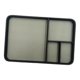 thumbnail image 4 of Bandeja multiusos con compartimentos para guardar diversos artículos y dispositivos electrónicos. Elegante contenedor de almacenamiento. Gris negro, 4 of 9