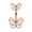 Rose Gold, variant on HOOUN Dangle Belly Button Ring Butterfly Navel Piercings Barbell Piercing Belly Bar-Gold