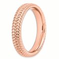 thumbnail image 3 of 925 Sterling Silver Pink Plated Stackable Ring Textured Fancy/, 3 of 8