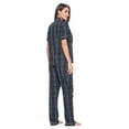 thumbnail image 4 of Ashford & Brooks Women's Woven Short Sleeve Shirt and Pajama Pants Set, Black/Grey/White, XXL, 4 of 6