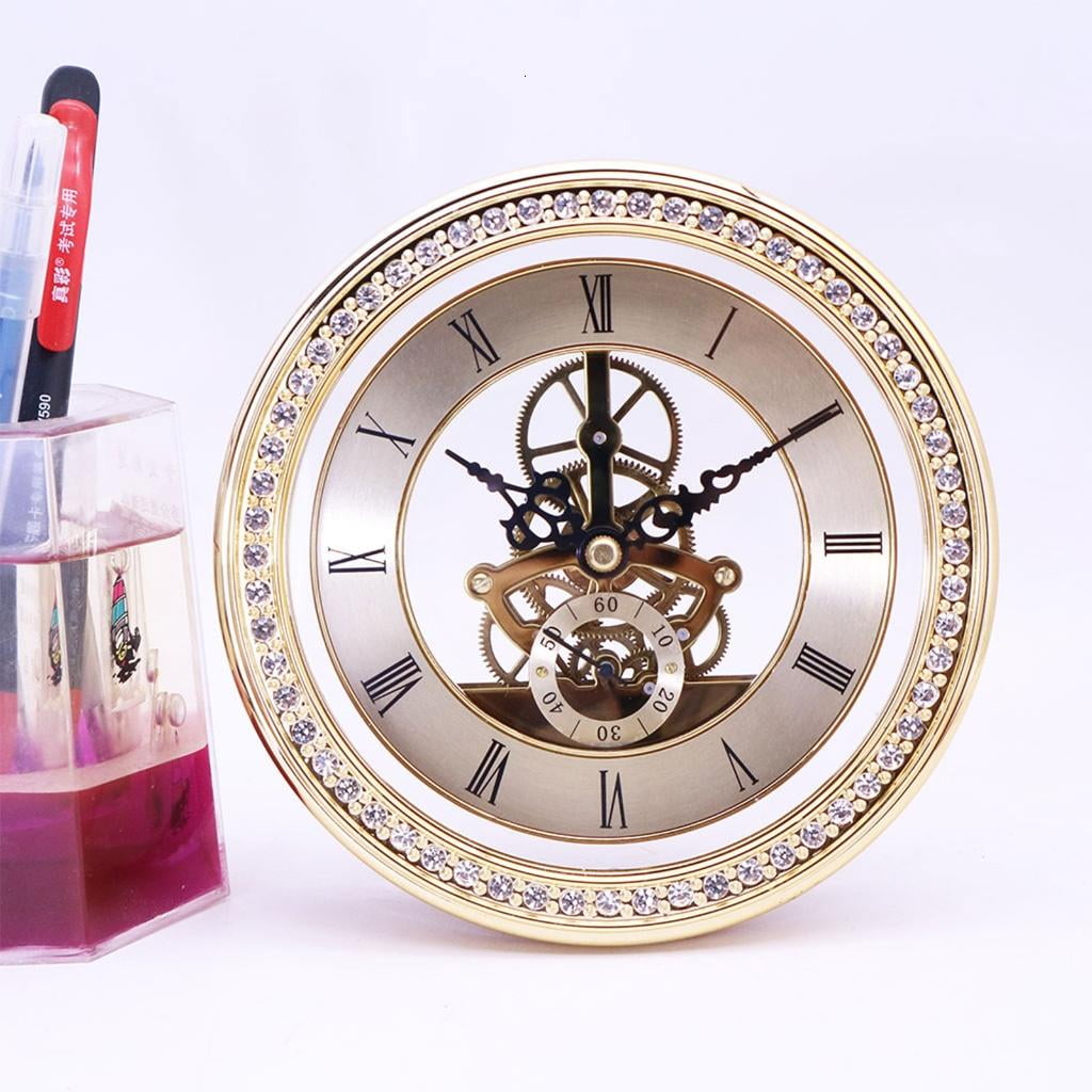Vintage Clock Inserts Large Face Quartzs Clock Movement Roman Numeral Round Clocks Diameter 148mm DIY Parts Accessories