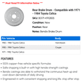 thumbnail image 2 of Rear Brake Drum - Compatible with 1971 - 1984 Toyota Celica 1972 1973 1974 1975 1976 1977 1978 1979 1980 1981 1982 1983, 2 of 2