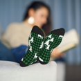 thumbnail image 5 of Pofeuu Christmas tree green plaid Print Crew Socks, Adult Running Hiking Socks for Youth and Adult, 5 of 7