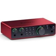 Focusrite Scarlett 2i2 4th Gen 2x2 USB Audio Interface Bundle with 2x H&A 6' XLR Cables, For PC & MAC, Great for Music Recording and Podcast (3 Items)
