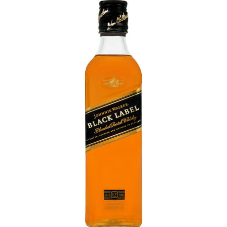 Johnnie Walker Black Label Blended Scotch Whisky, 375 mL