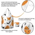 thumbnail image 4 of 5 Pack Foldable Shopping Bag,Halloween Pumpkins Bats and Stars Reusable Grocery Bags with Pockets,Large Reusable Tote Bags with Handles Waterproof & Lightweight, 4 of 6