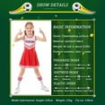 thumbnail image 2 of Robe de Danse d'Uniforme de Pom-Pom Girl pour Filles Enfants avec Bas Jusqu'aux Genoux, Ensemble Assorti avec Pompons, 2 of 10