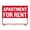 Apartment For Rent, variant on BAZIC Employees Only Sign 12"x16", Plastic Signs Signage, 24-Pack