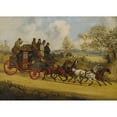 thumbnail image 3 of Henry Thomas Alken 18x14 Black Modern Framed Museum Art Print Titled - Full Tilt and Knee Deep, a Pair, 3 of 5