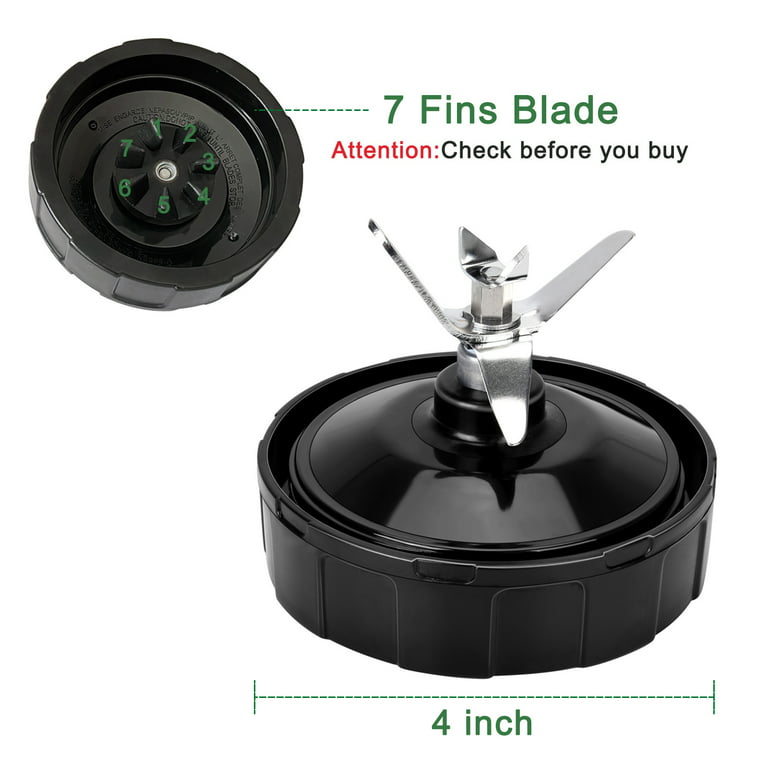 Upgrade ] 7-Fins Male Ninja Blender Blade Replacement Parts Compatible with  Auto iQ Blender [4 Inch Male 7 Fins ONLY] - Yahoo Shopping